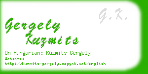 gergely kuzmits business card